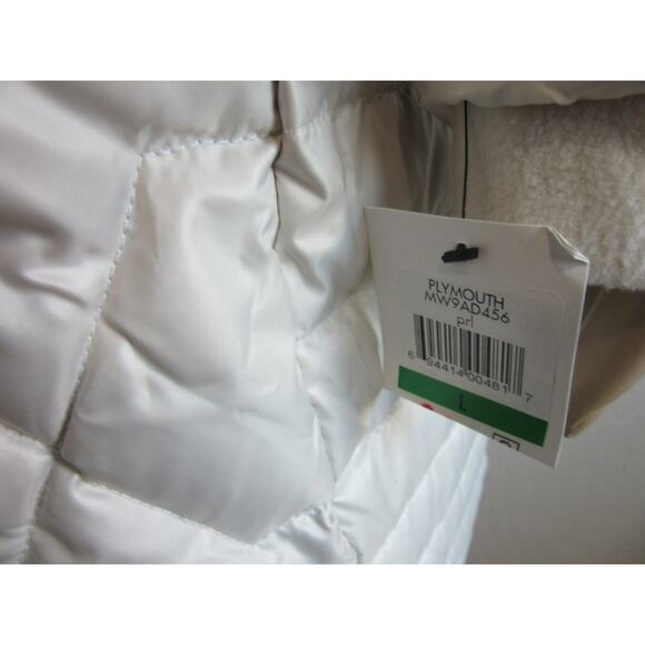 Marc New York Andrew Marc White L Quilted Down Insulated Faux Fur Puffer Coat - Picture 4 of 10